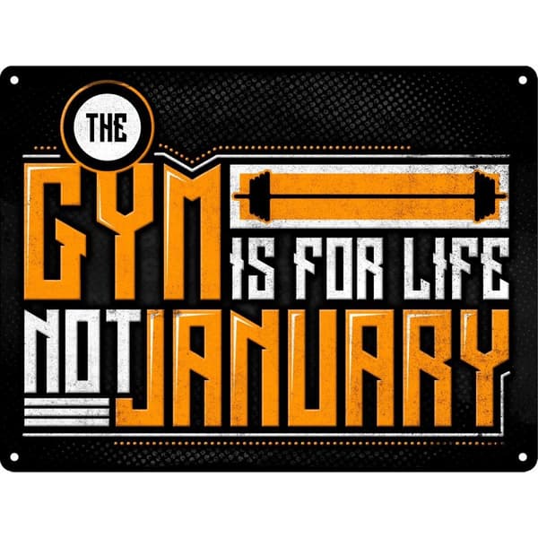 Grindstore Gymmet är för livet Mini Tin Sign Multicoloured One Size