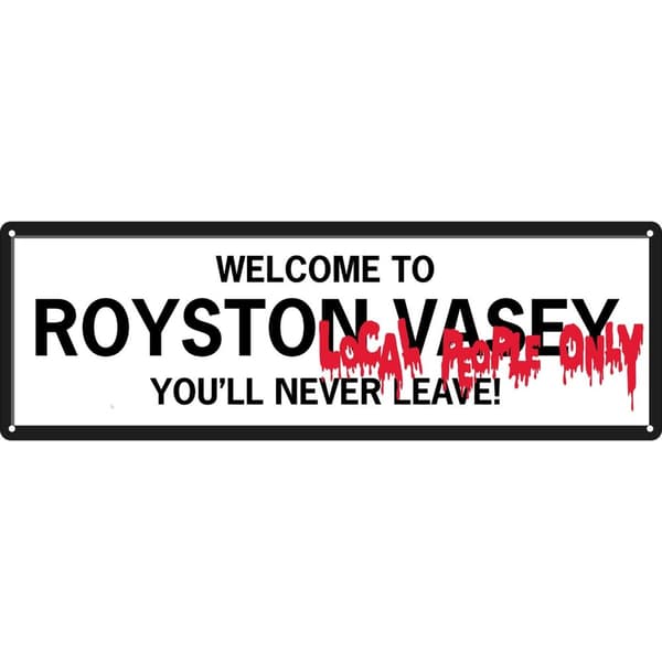 Grindstore Welcome To Royston Vasey Slim Tin Sign White One Size