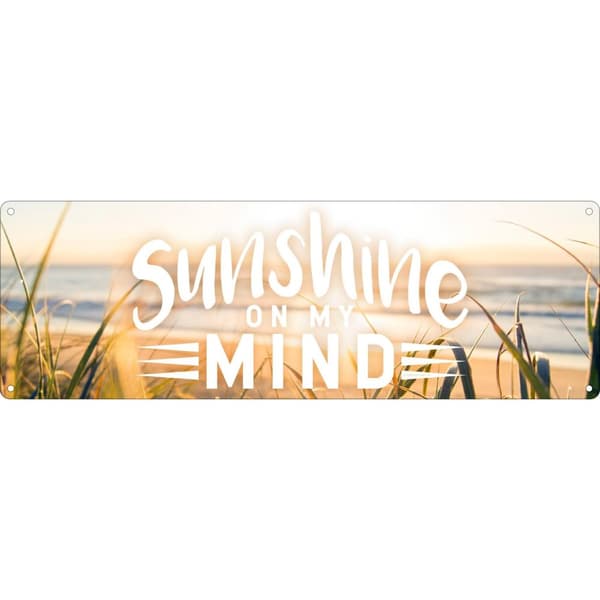 Grindstore Sunshine On My Mind Slim Tin Sign Yellow One Size