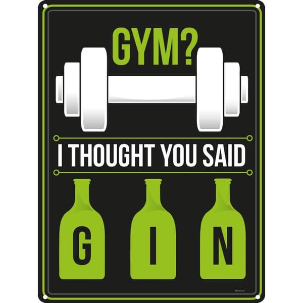 Grindstore I Thought You Said Gin Tin Sign Multi-colour One Size
