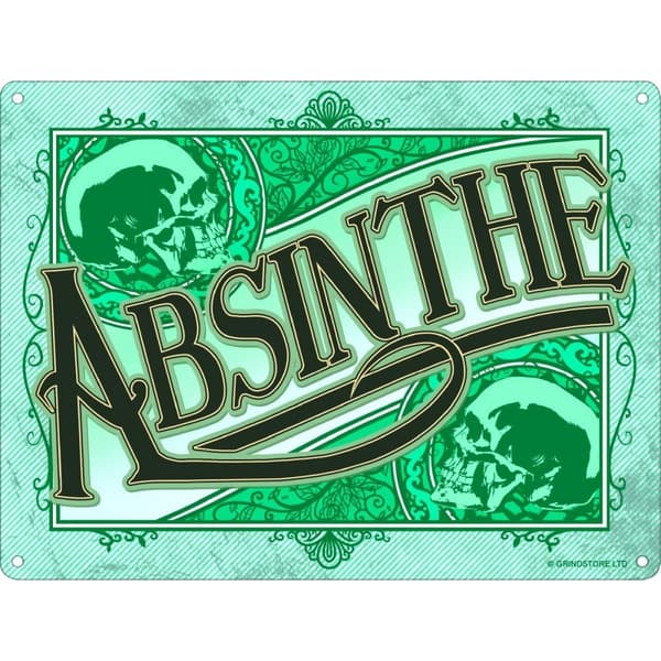 Grindstore Absinthe Mini Tin Sign Green One Size
