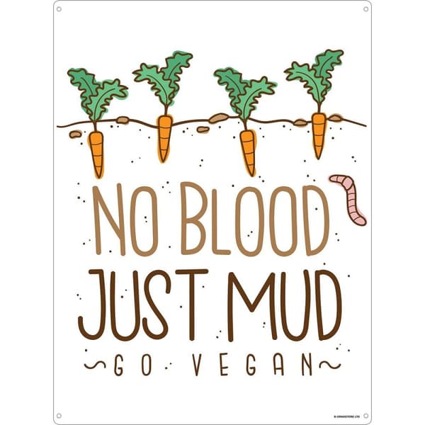 Grindstore No Blood Just Mud Tin Sign White One Size