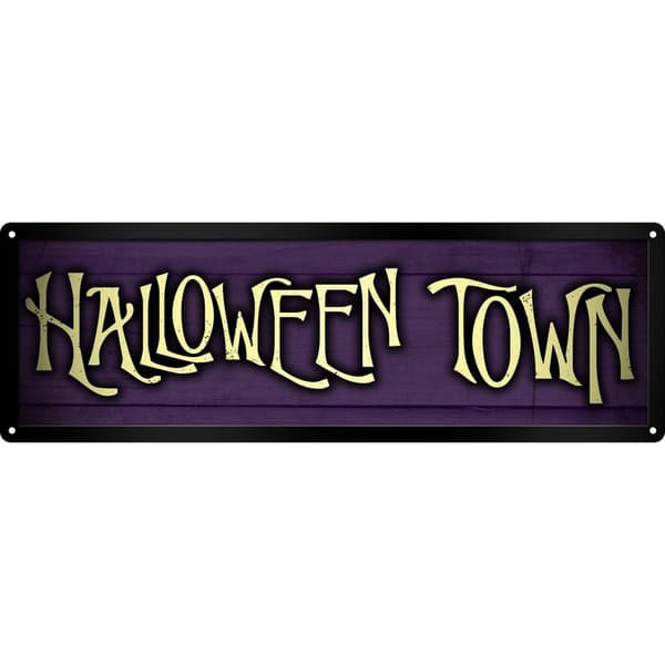 Grindstore Halloween Town Slim Tin Sign Purple One Size