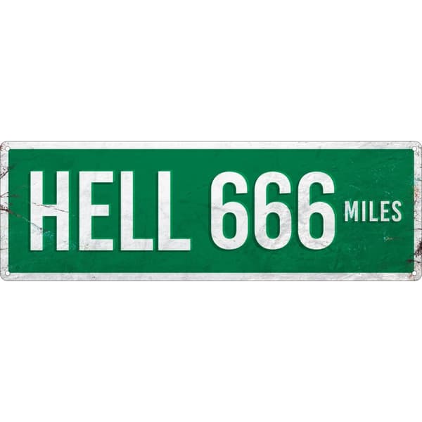 Grindstore Hell 666 Miles Plaque Green/White One Size