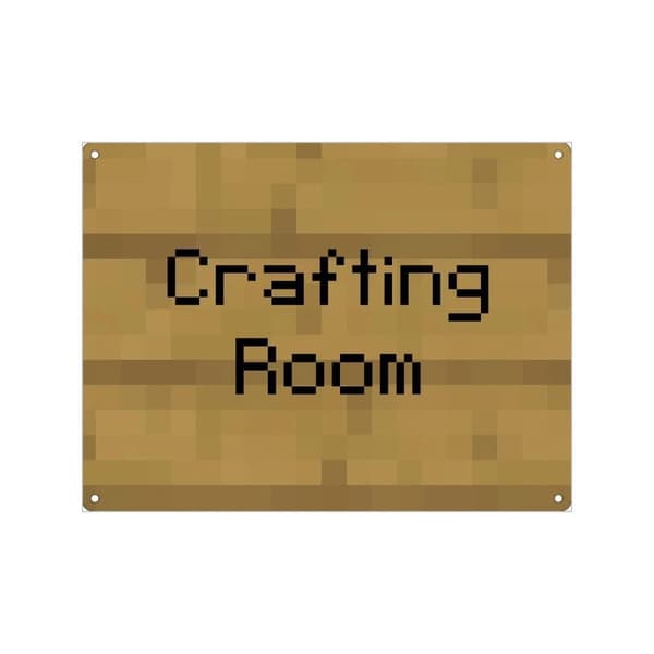 Grindstore Crafting Room Plaque Brown One Size