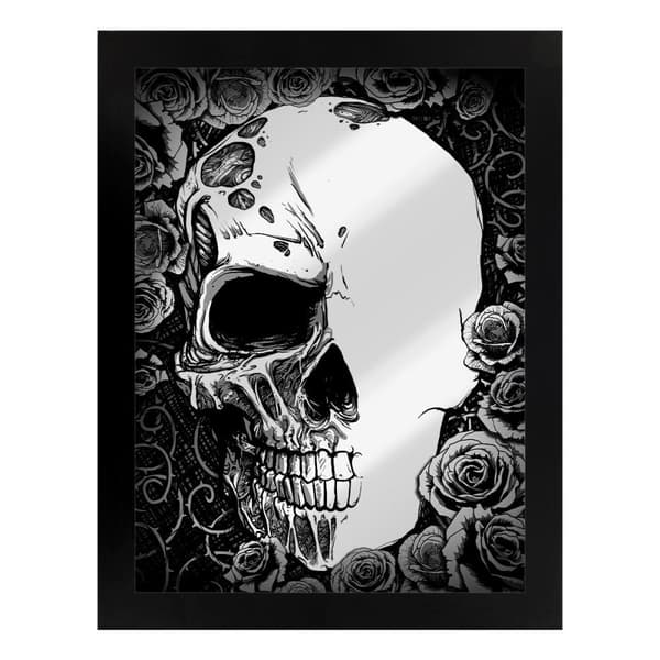 Grindstore Half Dead Mirrored Plaque Black/Silver One Size