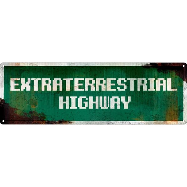 Grindstore Extraterrestrial Highway Plaque Green/White/Brown One Size