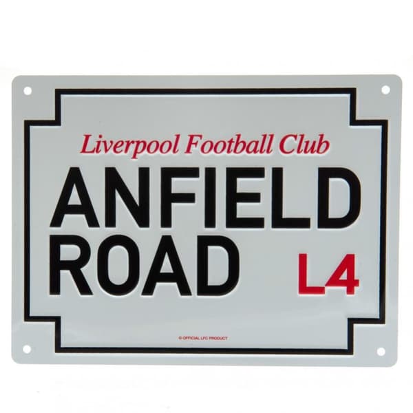 Liverpool FC Anfield Road Plaque White/Black One Size