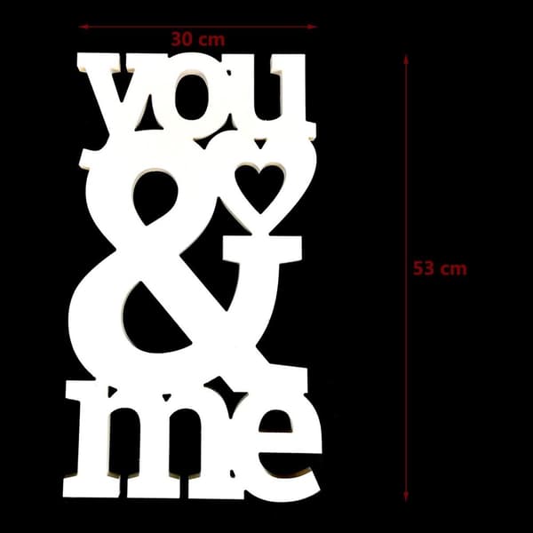 You & Me valentines day love home decoration 53cm