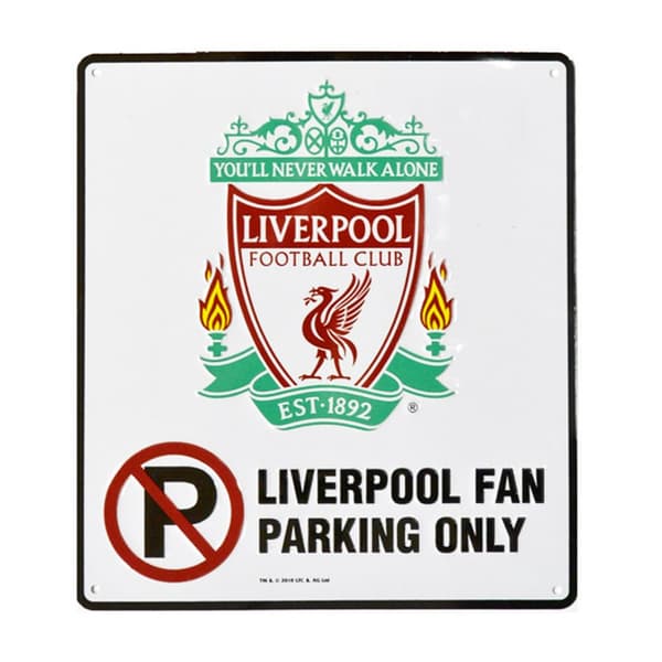 Liverpool FC Officiell skylt för rum med endast parkering för fans White One Size