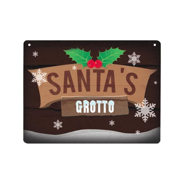 Grindstore Santas Grotto Mini Plaque Brown One Size