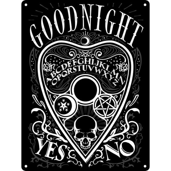 Grindstore Goodnight Ouija Plaque Black/White One Size
