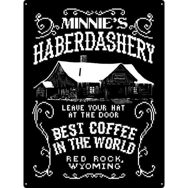 Grindstore Minnies Haberdashery Plaque Black/White One Size