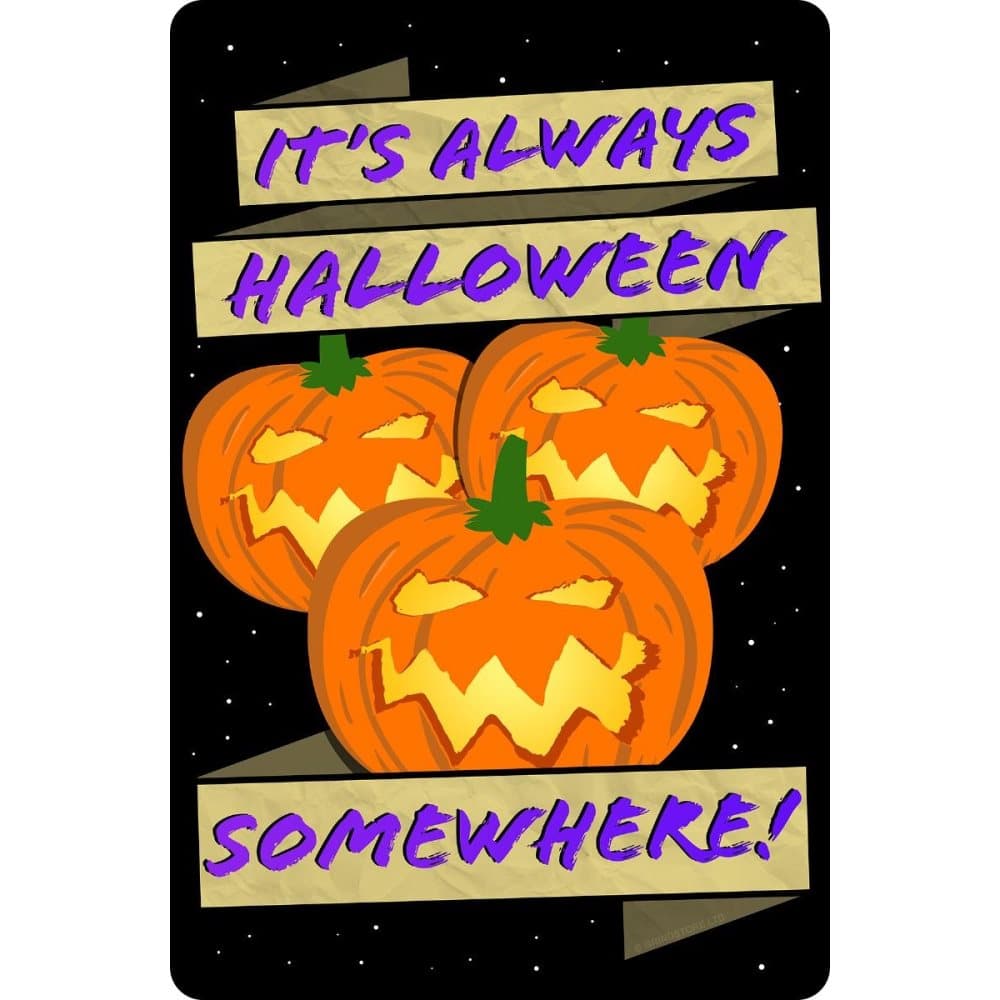 Greet Tin Card Det är alltid Halloween någonstans