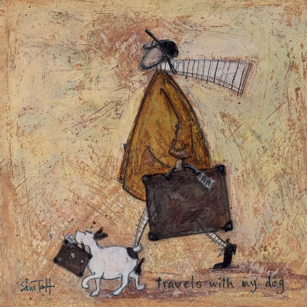Sam Toft Travels With The Dog Wooden Plaque