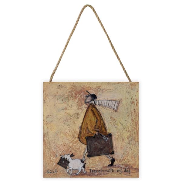 Sam Toft Travels With The Dog Wooden Plaque Beige/Brown One Size