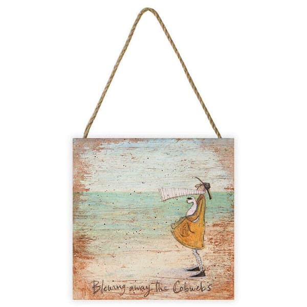 Sam Toft Blowing Away The Cobwebs Wooden Plaque Multicoloured One Size