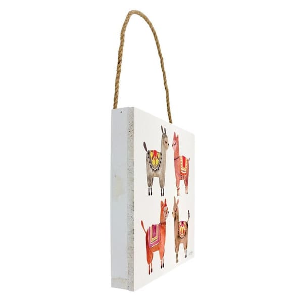 Cat Coquillette Wooden Alpaca Plaque