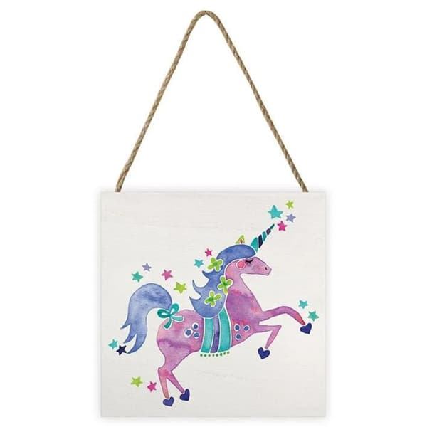 Cat Coquillette Wooden Unicorn Plaque Multicoloured One Size