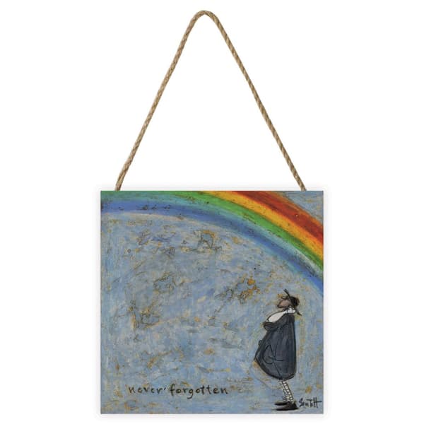 Sam Toft Aldrig glemt træplakette Multicoloured One Size
