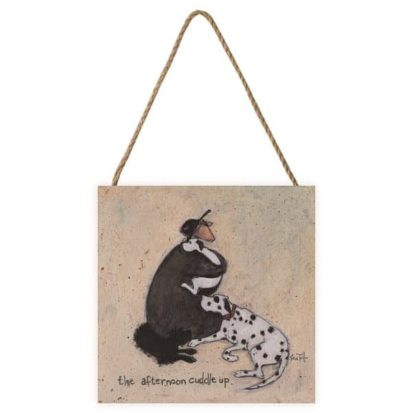 Sam Toft The Afternoon Cuddle Up Wooden Plaque Beige/Black/White One Size