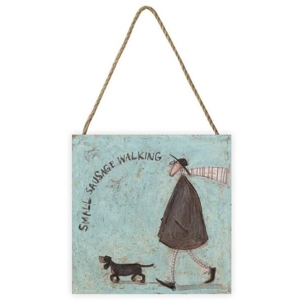 Sam Toft Liten korv vandrande träplakett Sky Blue/Black One Size