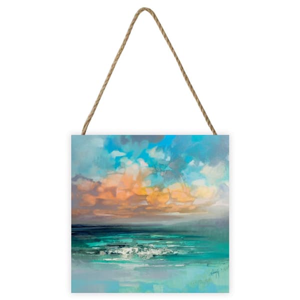 Scott Naismith Hebridean Waters træplakette Sea Green/Orange/Sky Blue One Size