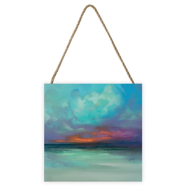 Scott Naismith Hebridean Tranquility Wooden Plaque Sea Blue/Pink One Size