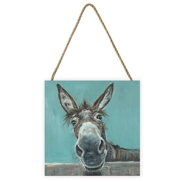 Louise Brown Well Hello There Wooden Plaque Blue/Grey One Size