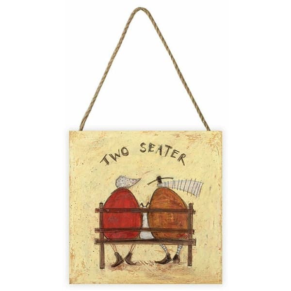 Sam Toft To-sæders træplakette