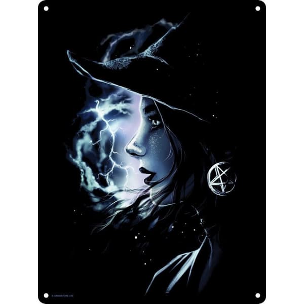 Grindstore Mystic Witch Plaque Black/Blue One Size