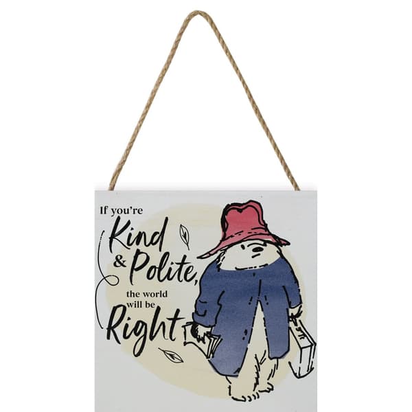 Paddington Bear If You´re Kind & Polite 1958 Plaque White/Black/Beige One Size