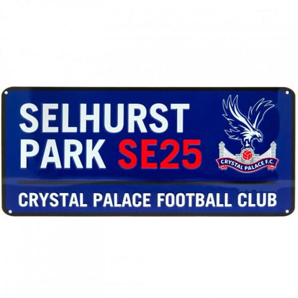 Crystal Palace FC Metal Plaque Royal Blue/White/Red One Size