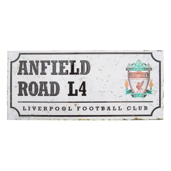 Liverpool FC Official Retro Football Crest Street Sign Multicoloured One Size