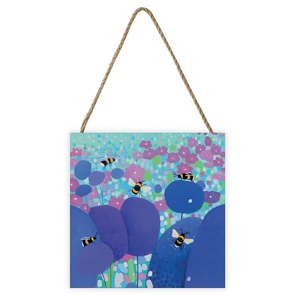 Ailsa Black Omkring træ Print Blue/Green/Pink 20cm x 20cm x 2.7cm
