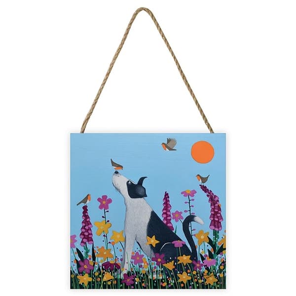 Ailsa Black Bestie To The Birdies Wood Print Multicoloured 20cm x 20cm x 2.7cm