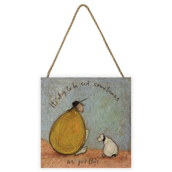 Sam Toft We Got This Wooden Block Grey/Brown/Yellow One Size