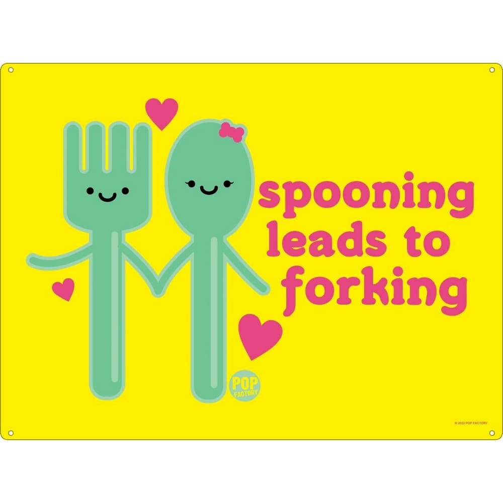 Pop Factory Skeden leder till gaffling rektangulär plakett