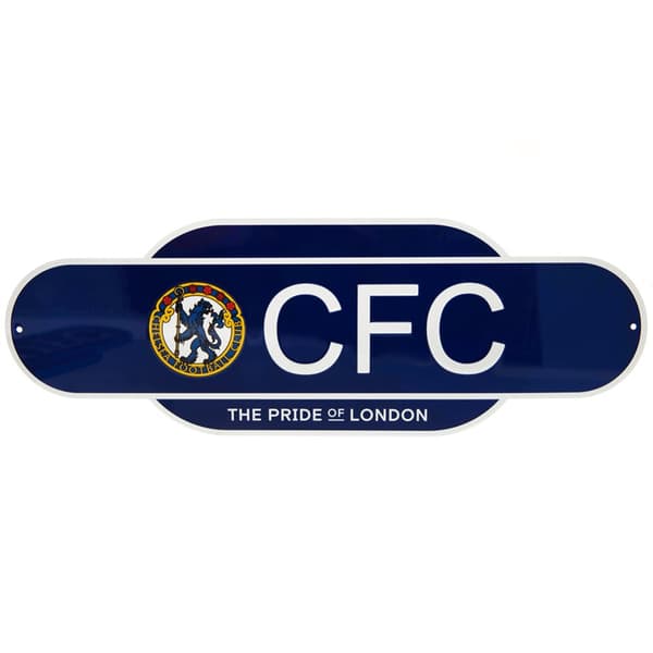 Chelsea FC The Pride Of London Retro Hanging Sign Blue/White One Size