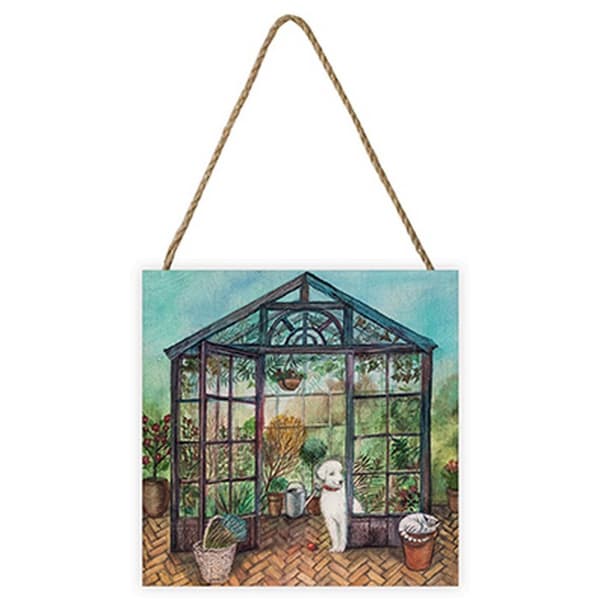 Joe Ramm Blomsterbed træplakette Blue/Green/Brown One Size