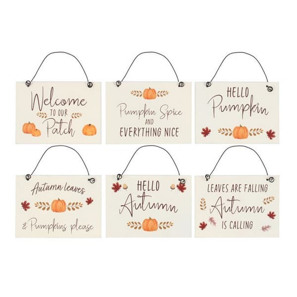 Something Different Hello Autumn Mini Hanging Sign Set (Pack of 30)