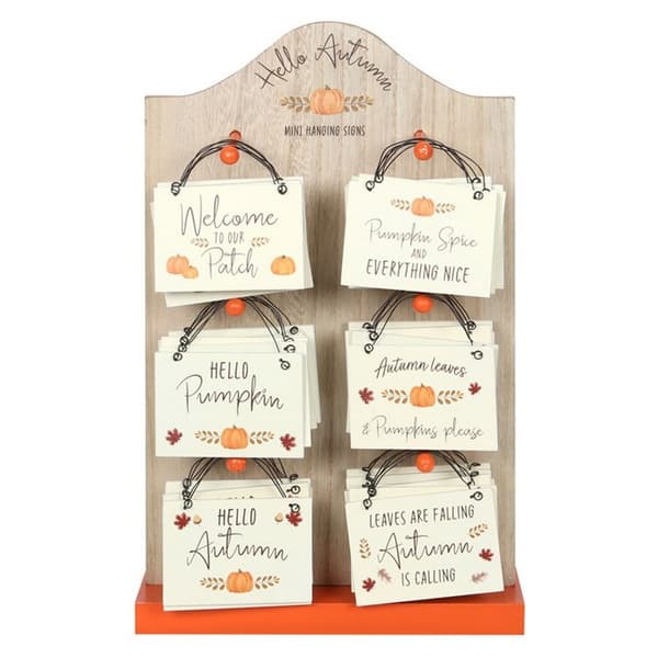 Something Different Hello Autumn Mini Hanging Sign Set (Pack of 30)