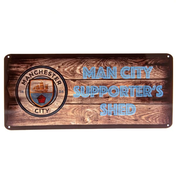 Manchester City FC Plakette til støttepartierne i skuret Brown/Blue One Size