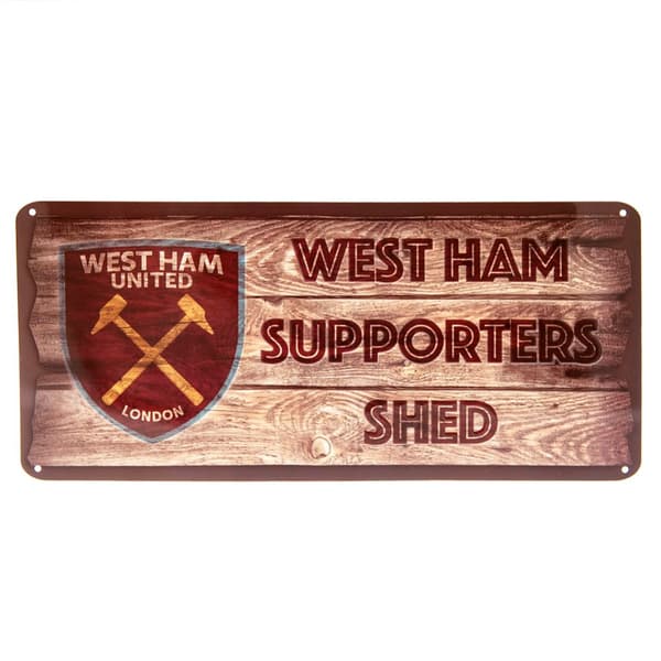 West Ham United FC Supporters Shed Plaque Brown One Size
