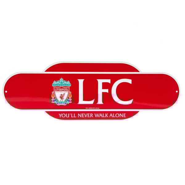 Liverpool FC Du kommer aldrig att gå ensam retroplakett Red/White One Size