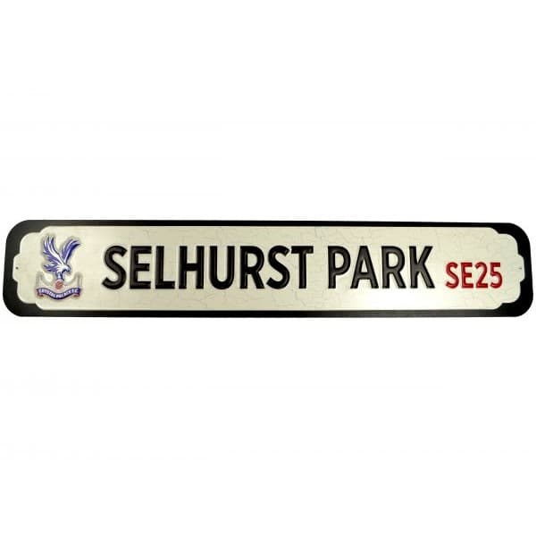 Crystal Palace FC Deluxe Selhurst Park SE25 Metal Plaque Black/Silver One Size