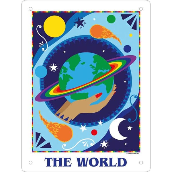 Deadly Tarot Pride The World Tin Mini Plaque Multicoloured One Size