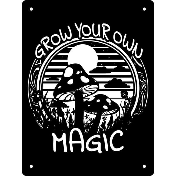 Grindstore Grow Your Own Magic Tin Mini Plaque Black One Size