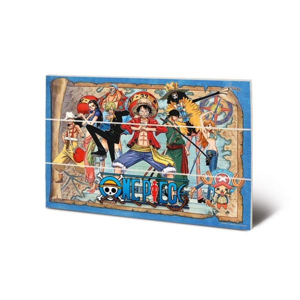 One Piece Straw Hat Pirates Map Print Multicoloured 20cm x 29.5cm