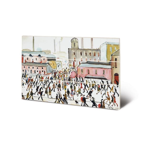 L.S. Lowry På vej på arbejde 1959 trætryk Multicoloured 20cm x 29.5cm